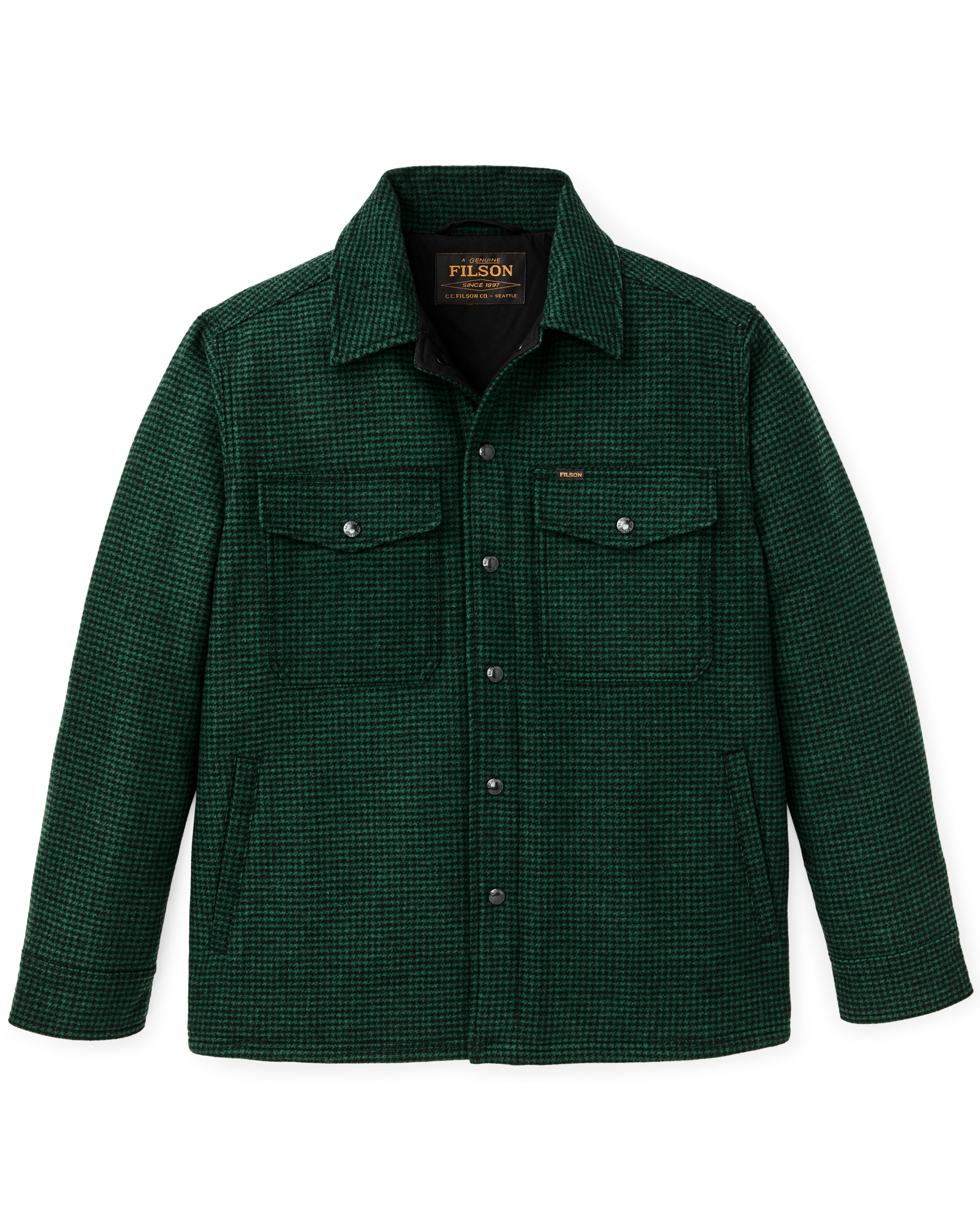 Spokane Insulated Jac-Shirt - Green / Black Plaid - Image 4