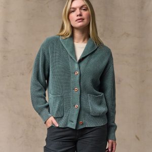 Women's Cotton Shawl Neck Cardigan - Juniper