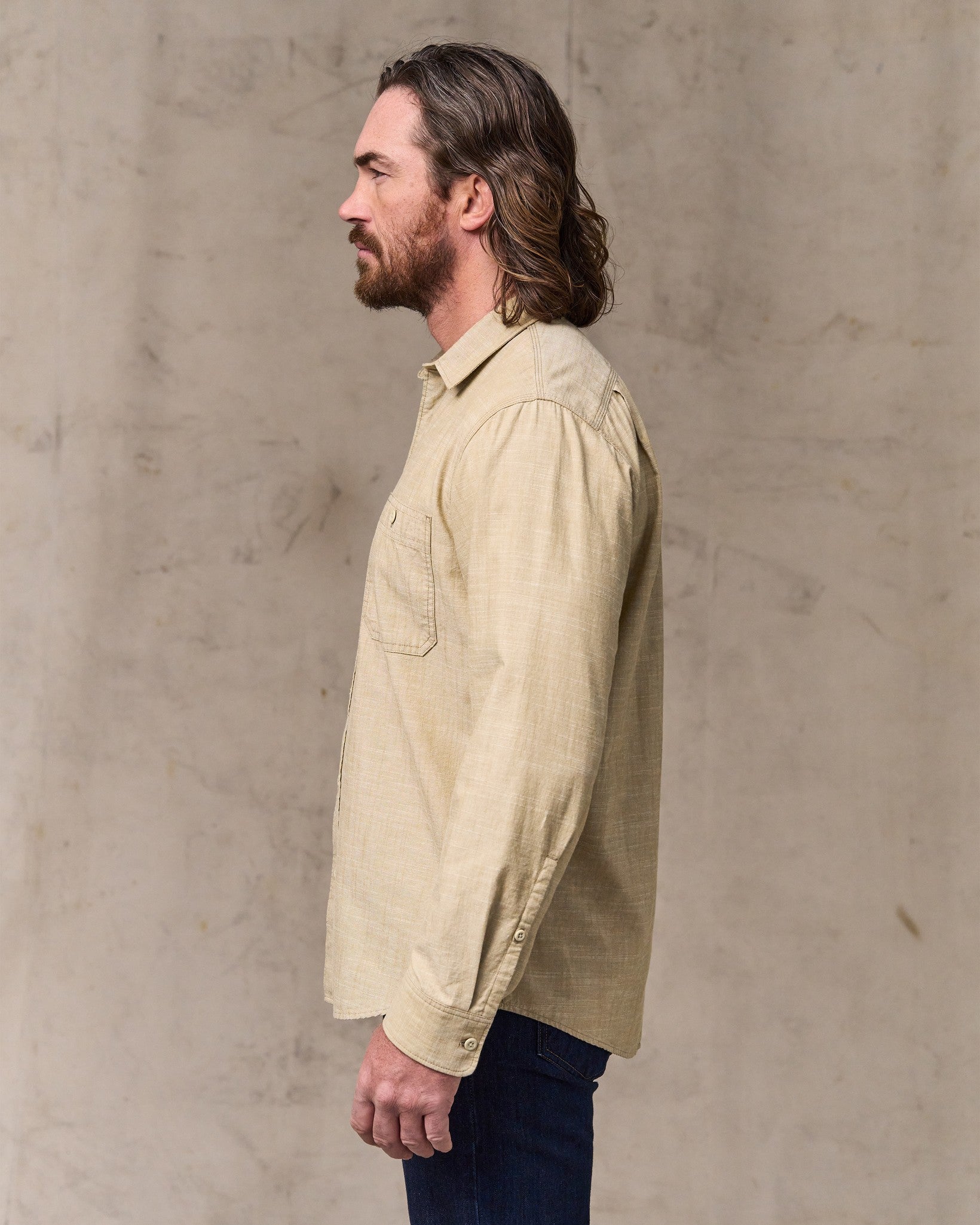 Chambray Cpo Shirt - Tan - Image 3