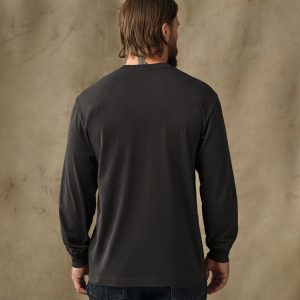 Alternative view of Long Sleeve Outfitter Pocket T-Shirt - Faded Black