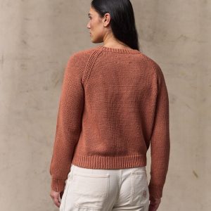 Alternative view of Women's Cotton Crewneck Sweater - Copper Brown