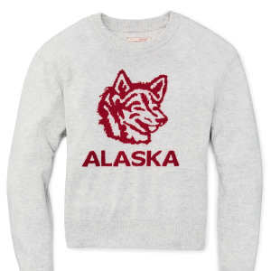 Alternative view of Women's Graphic Wool Sweater - Heather Gray