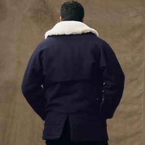 Alternative view of Lined Mackinaw Wool Packer Coat - Dark Navy