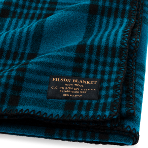 Alternative view of Mackinaw Wool  Blanket - Blue / Black Plaid