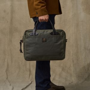 Alternative view of Tin Cloth Compact Briefcase - Otter Green