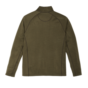 Alternative view of 400g Merino Wool Long Sleeve Half-zip - Dark Olive