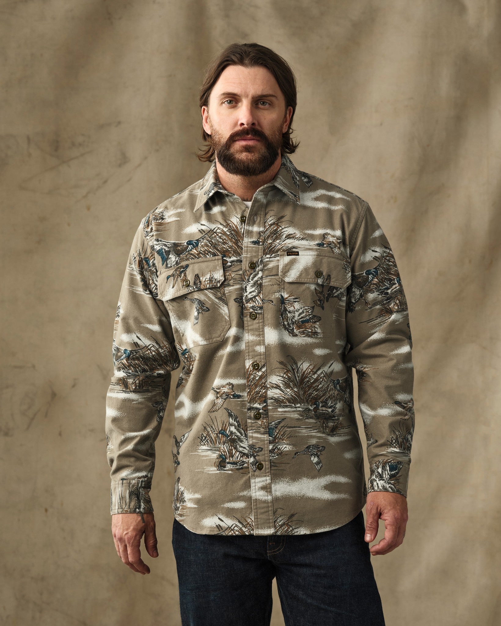 Field Flannel Shirt - Marsh Olive Print