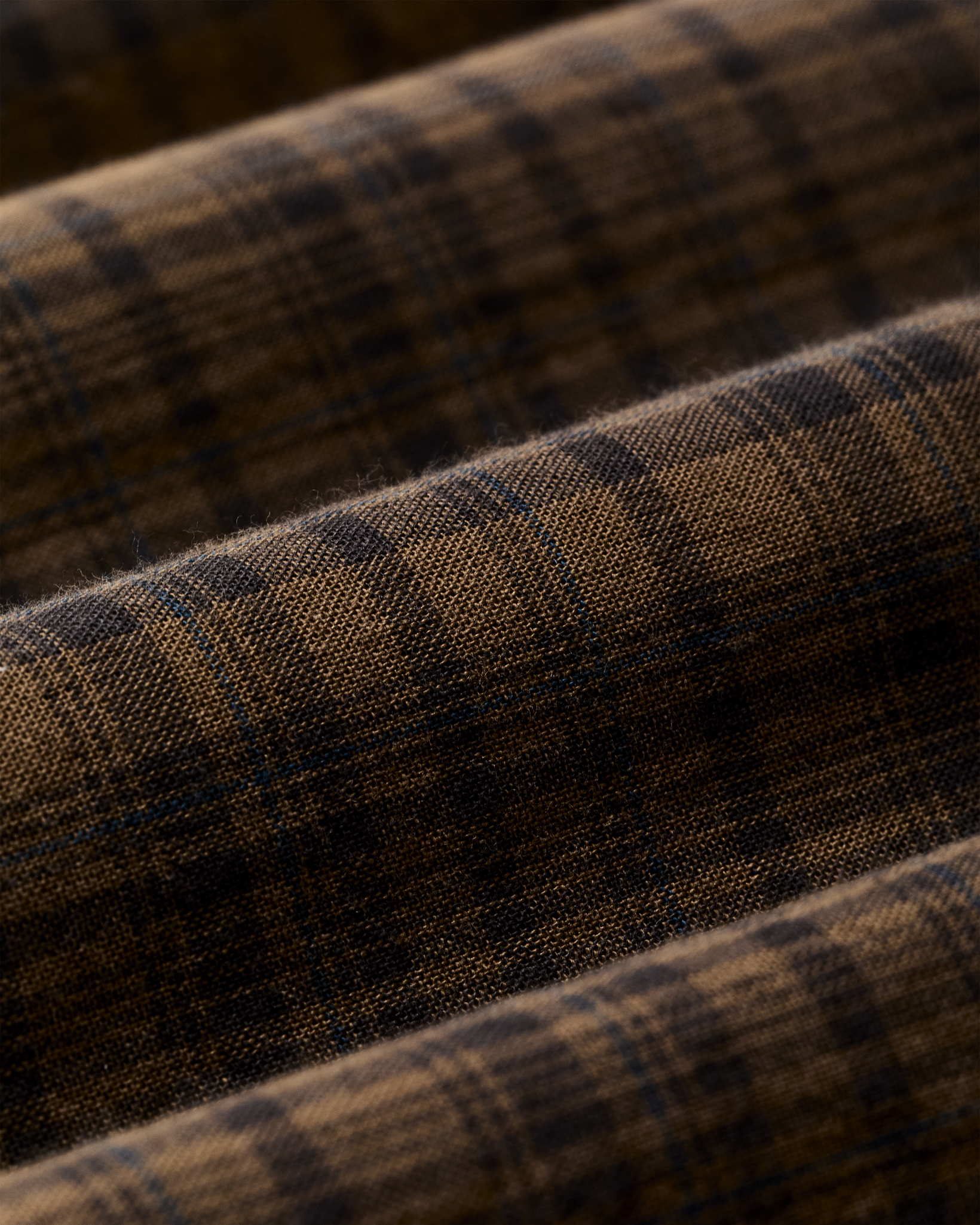 Short Sleeve Madras Popover Shirt - Brown / Olive Plaid - Image 8