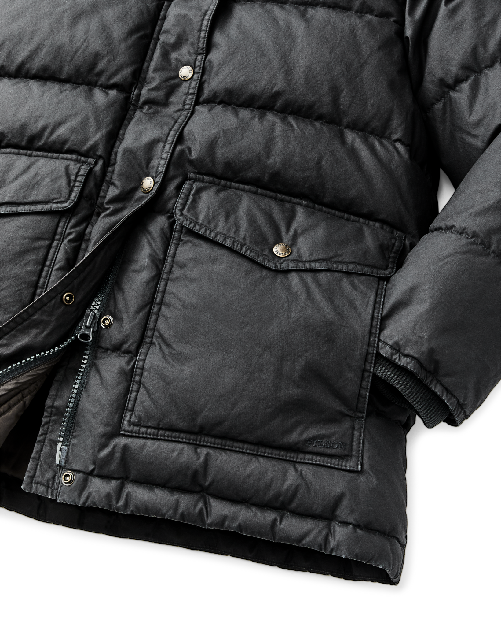 Women's Heritage Cotton Down Parka - Black - Image 8