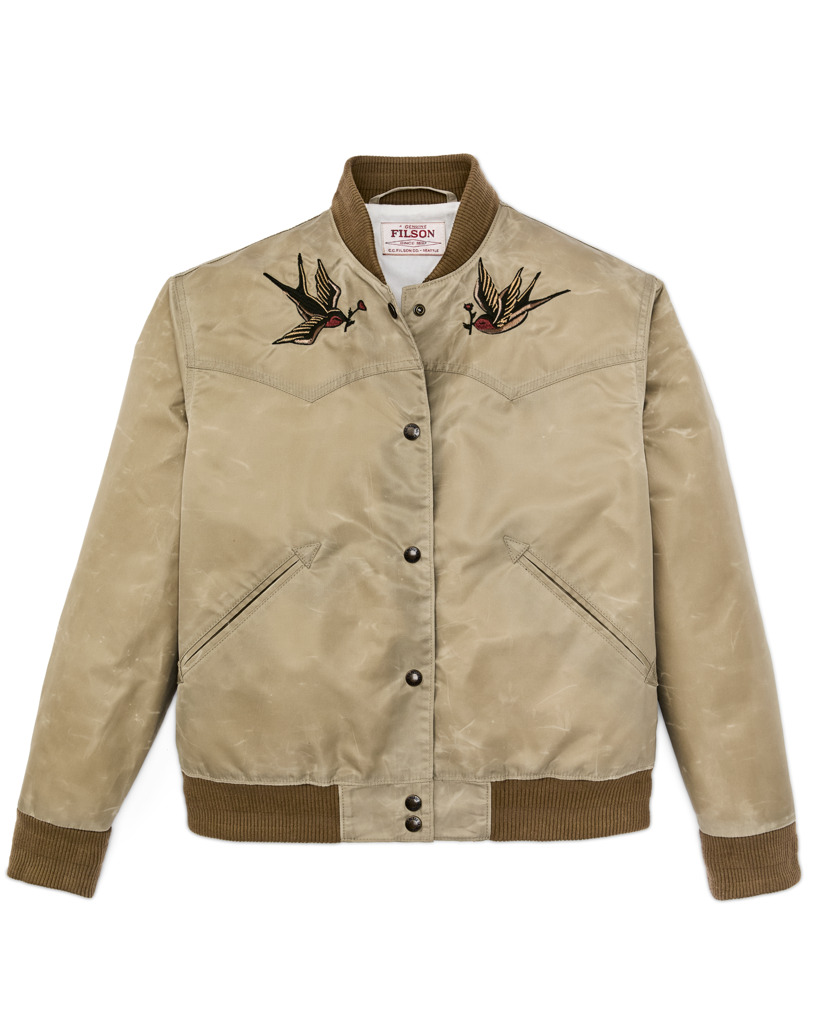 Women's Western Satin Jacket - Silver Sage - Image 5