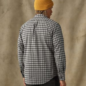 Alternative view of Lightweight Alaskan Guide Shirt - Light Charcoal Plaid