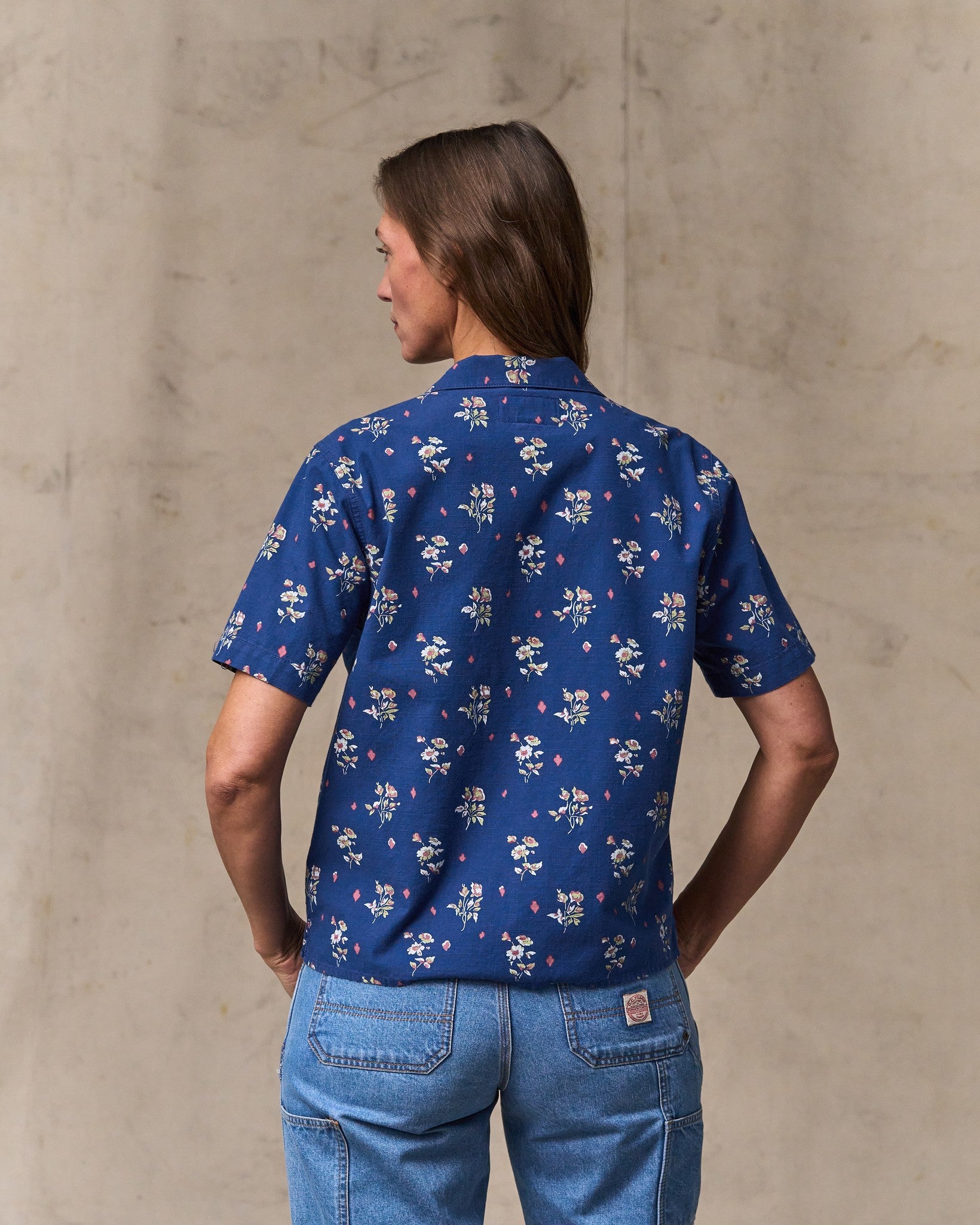Women's Camp Shirt - Indigo / Floral - Image 2