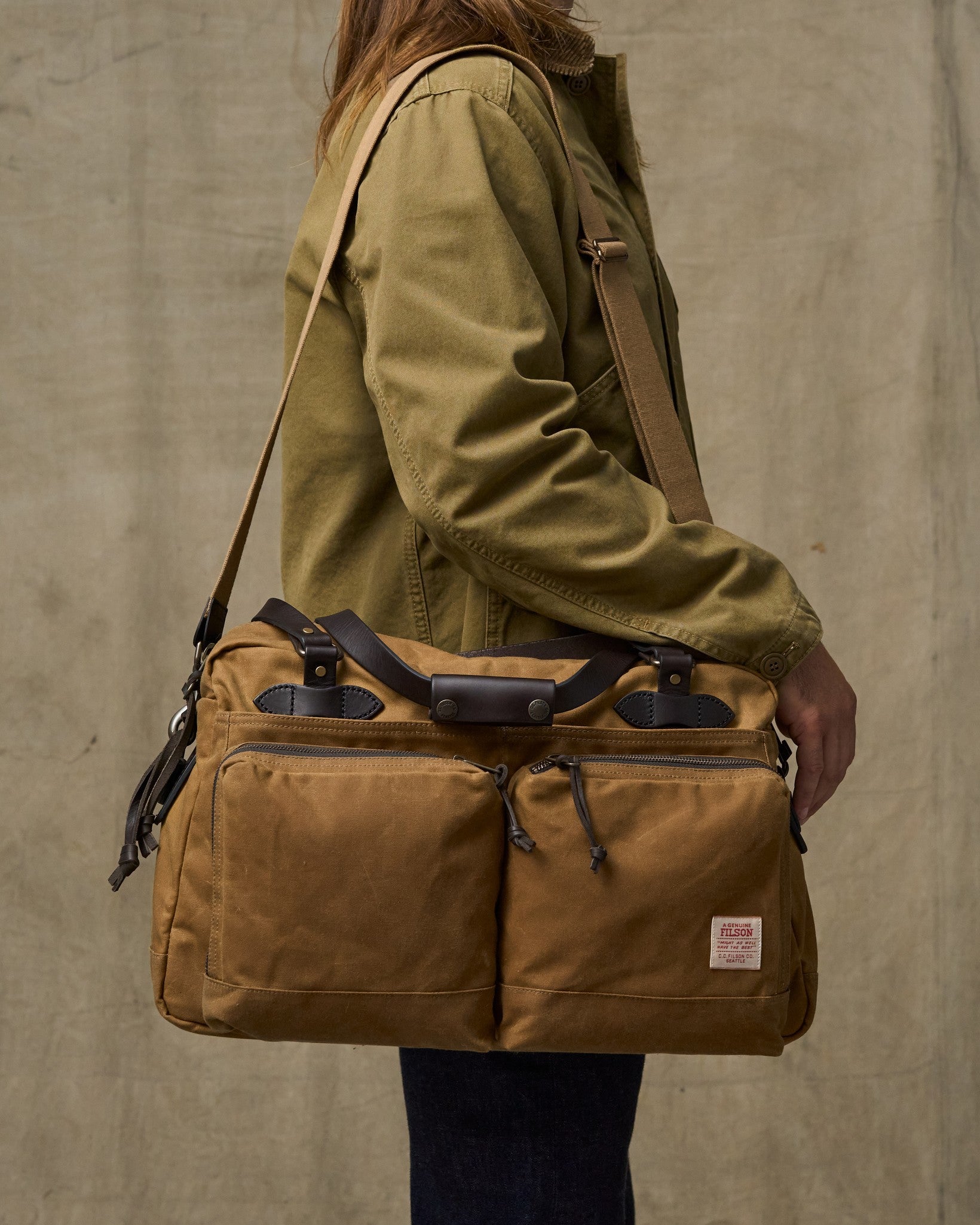48 Hour Tin Cloth Duffle Bag - Dark Tan - Image 2