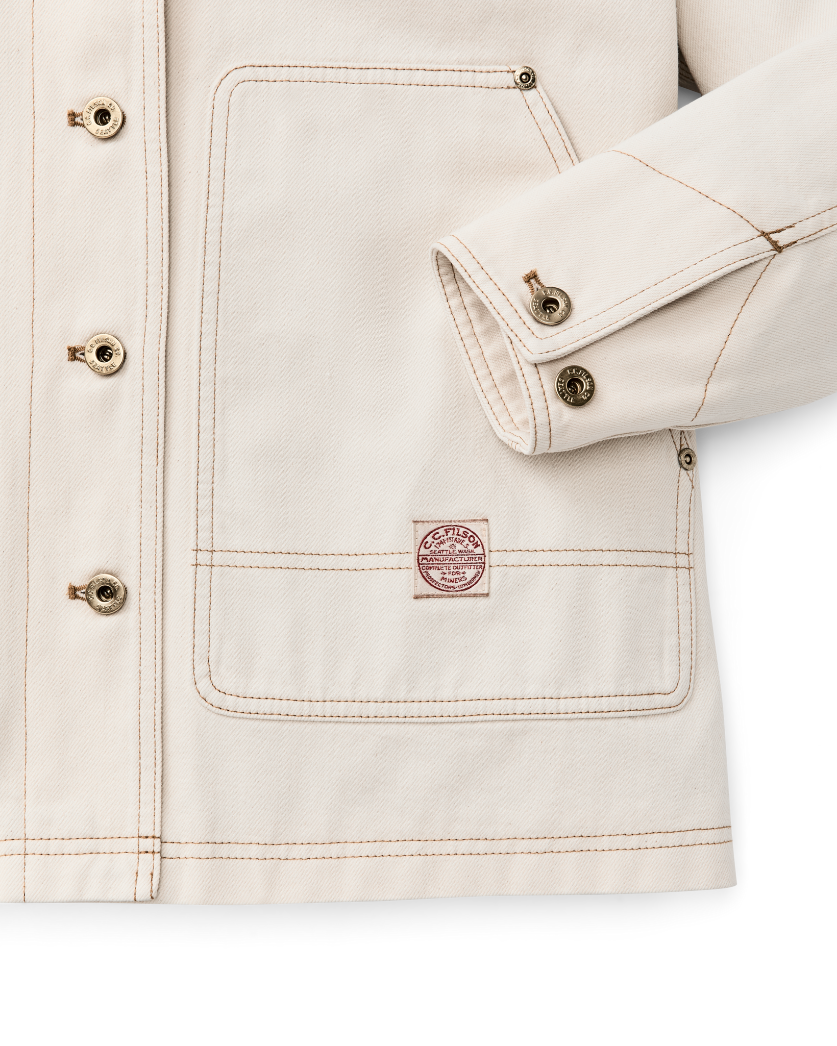 Women's 11-oz. Denim Barn Coat - Natural Seed - Image 8
