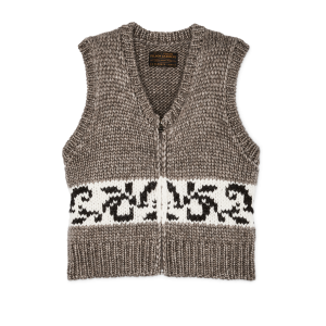 Women's Wool Vest - Gray / Floral