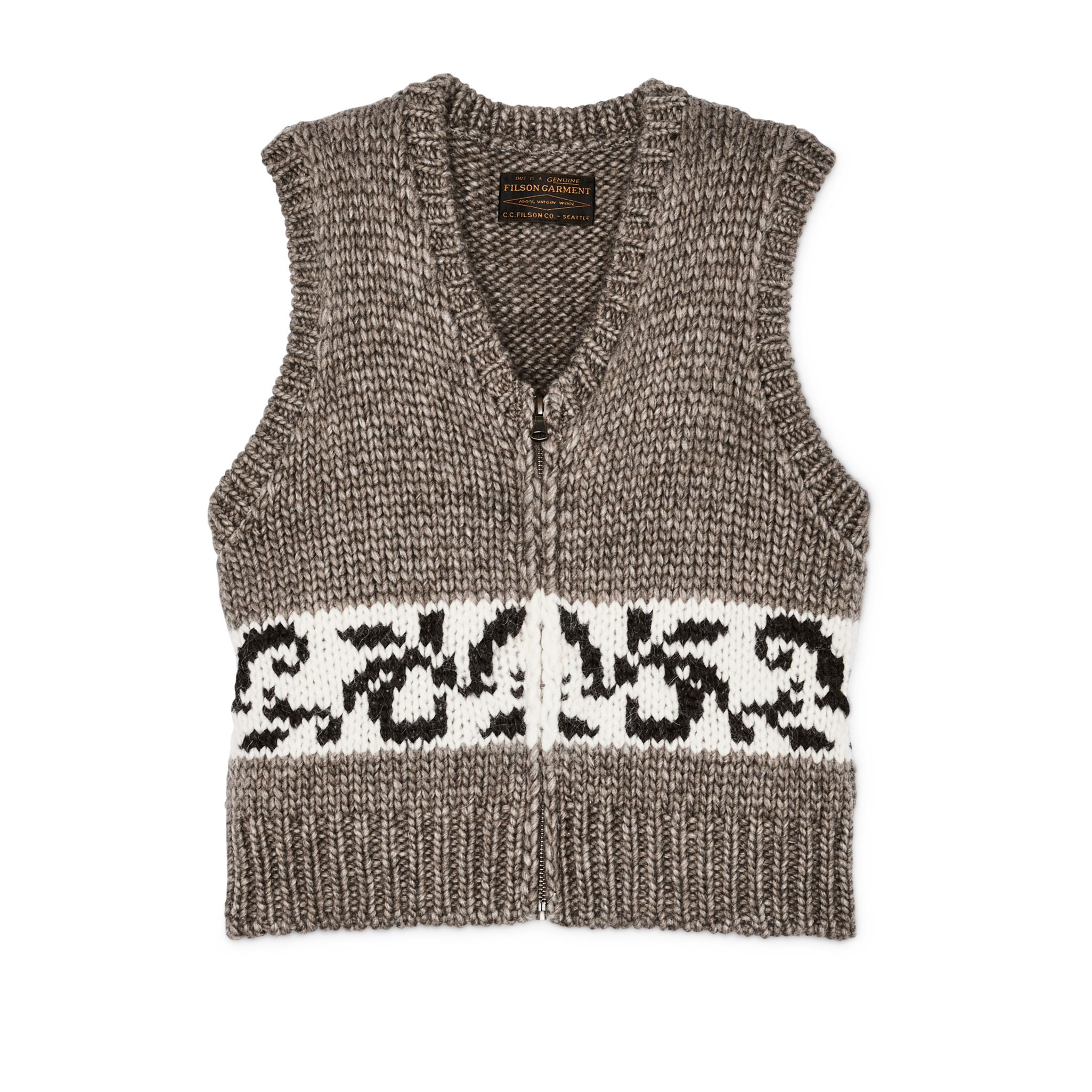 Women's Wool Vest - Gray / Floral