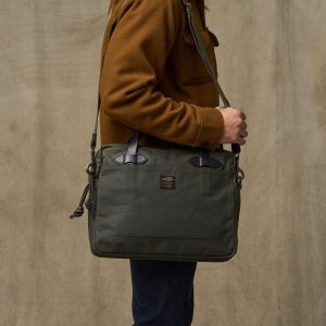 Tin Cloth Compact Briefcase - Otter Green