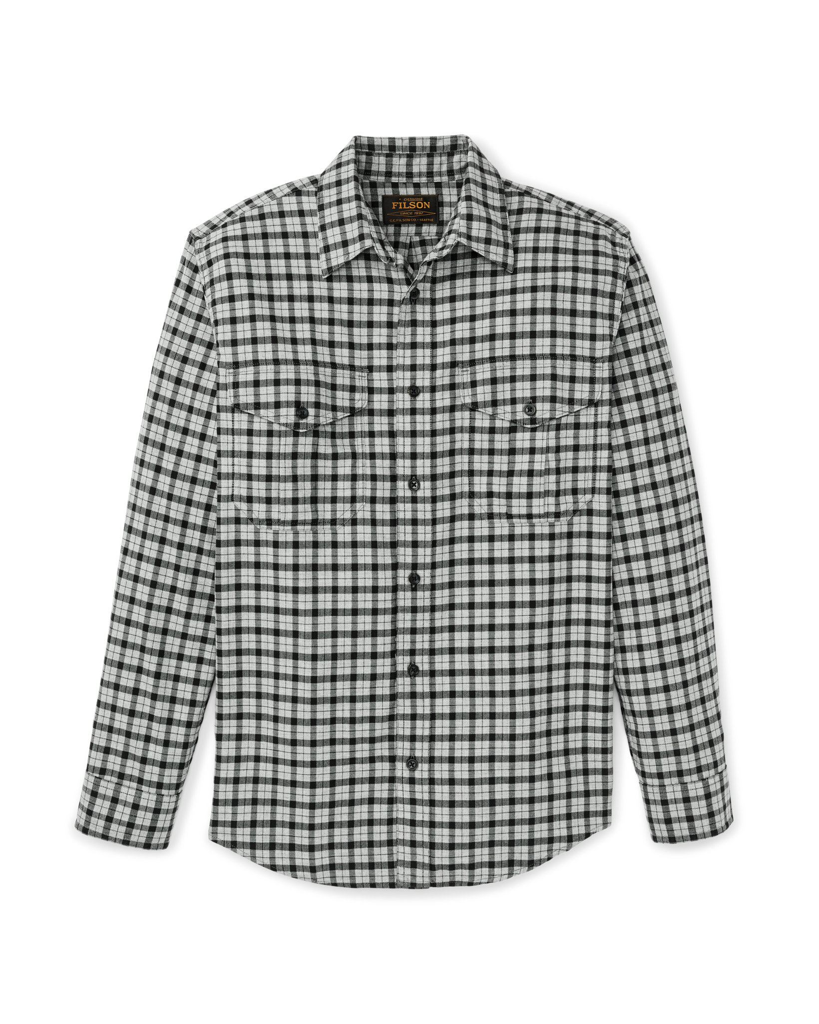 Lightweight Alaskan Guide Shirt - Light Charcoal Plaid - Image 4