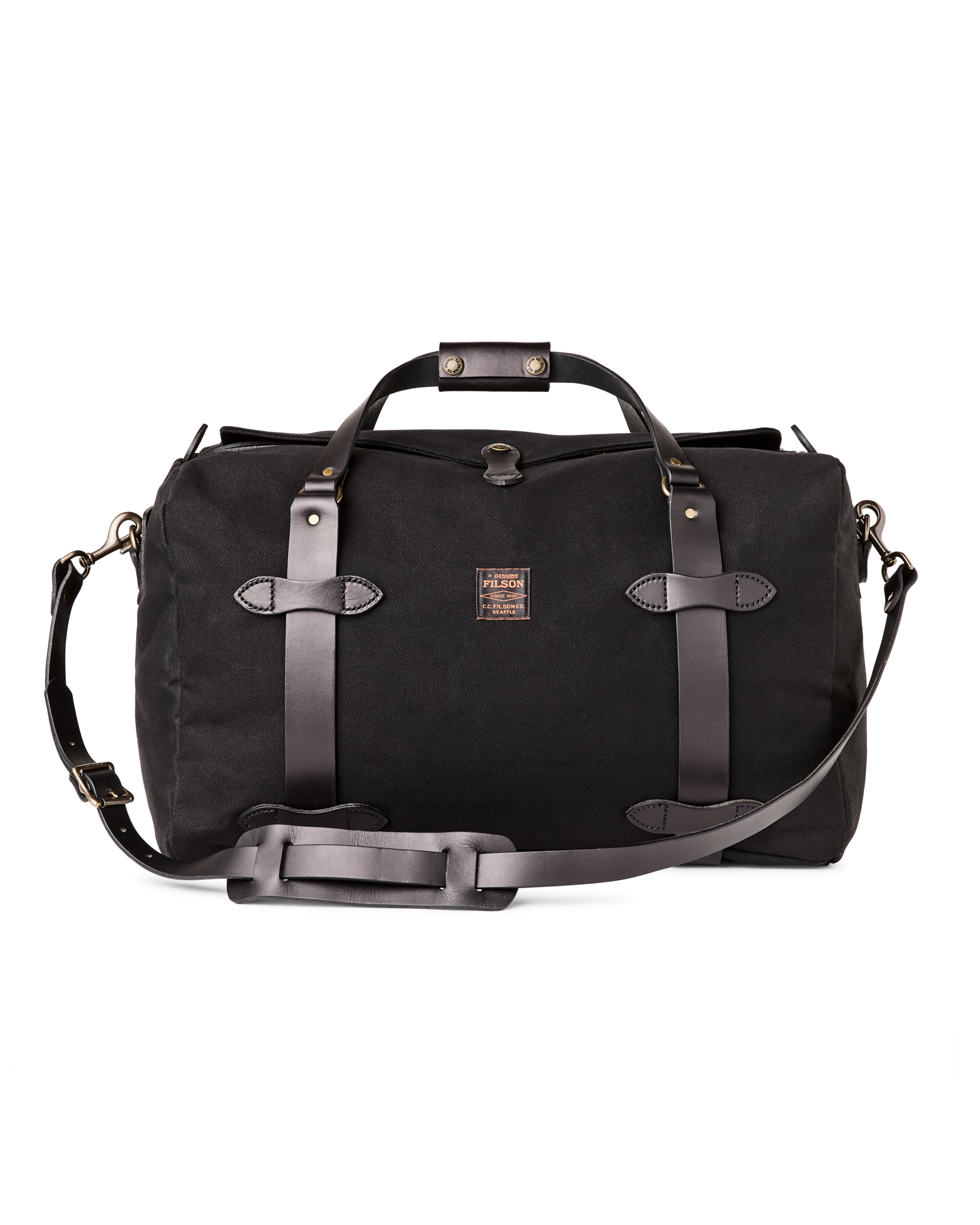 Medium Rugged Twill Duffle Bag - Black
