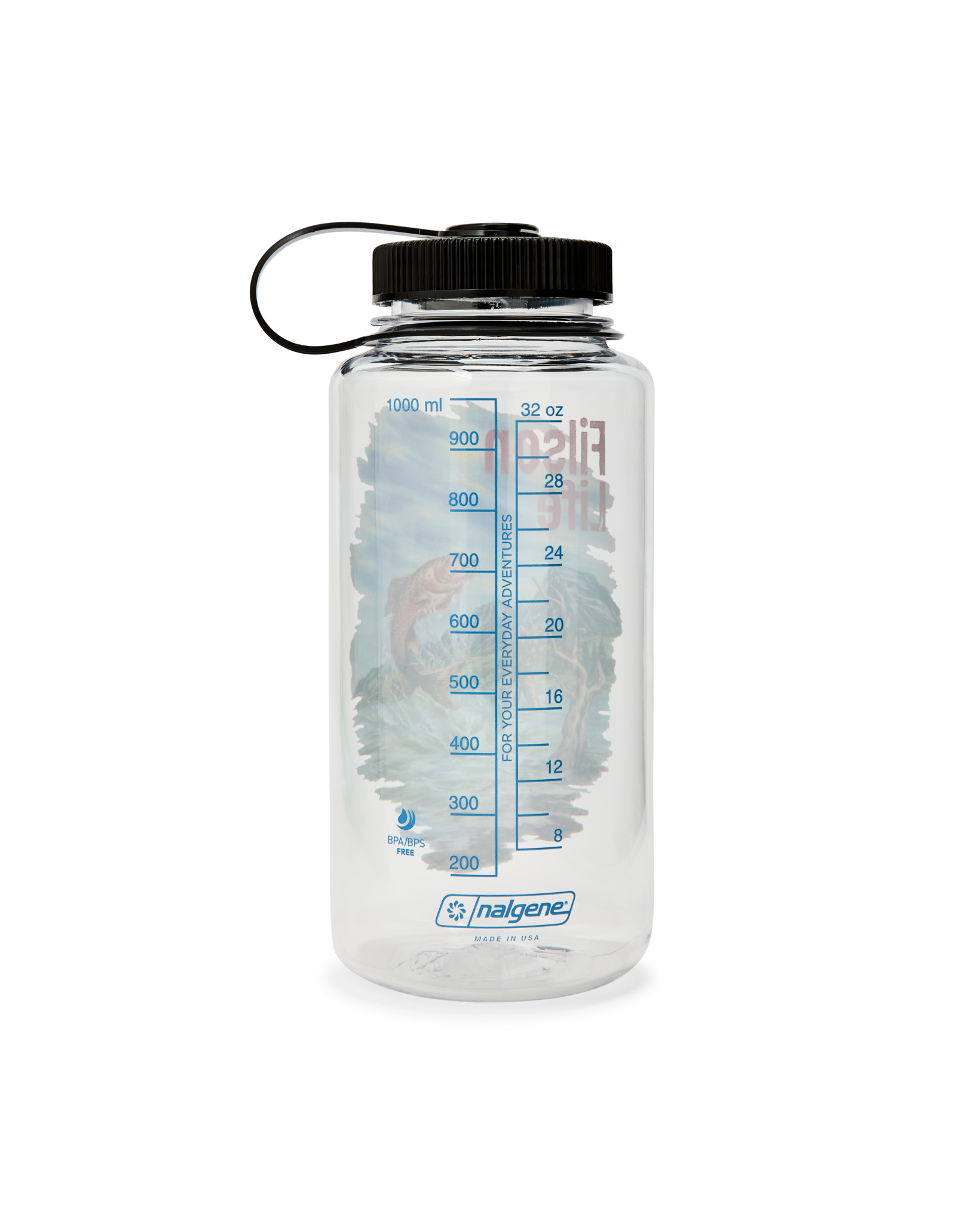Fishing Graphic Nalgene Bottle - Clear - Image 2