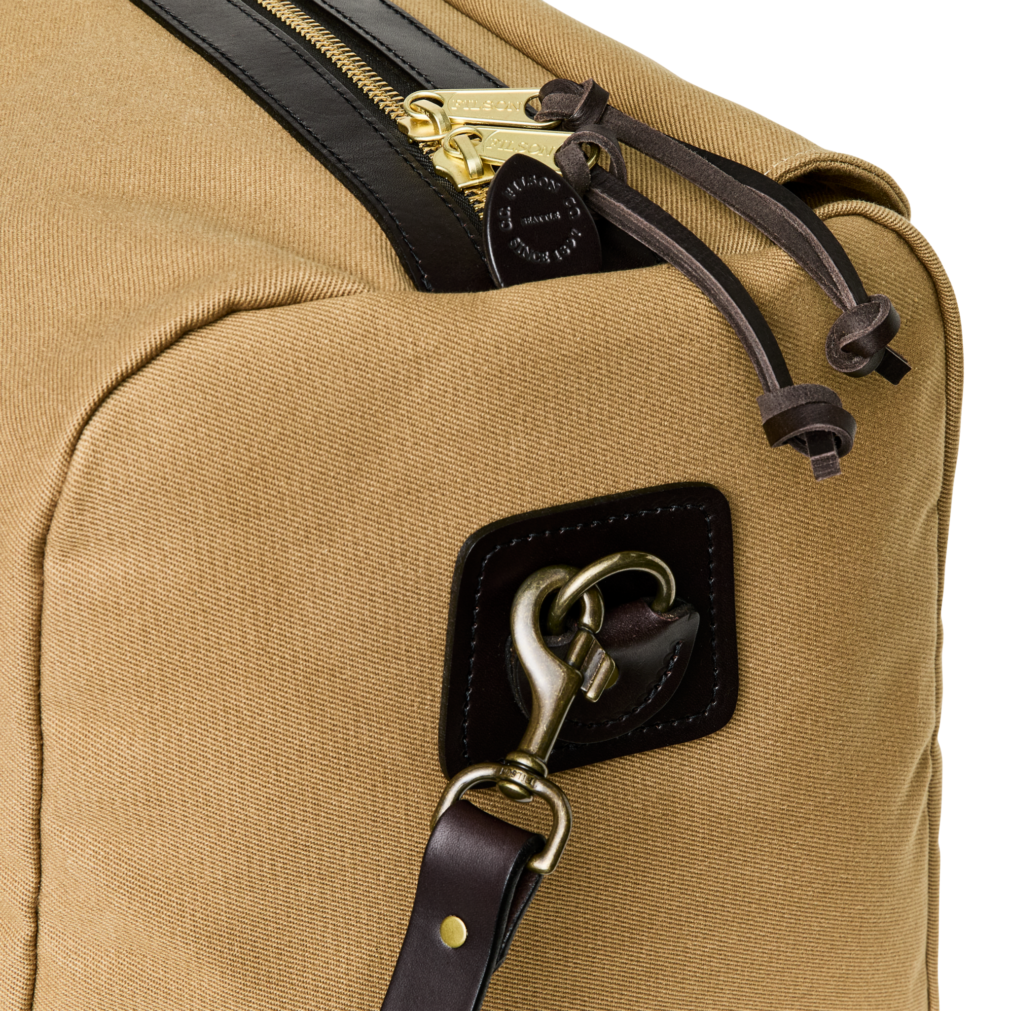 Large Rugged Twill Duffle Bag - Tan - Image 6