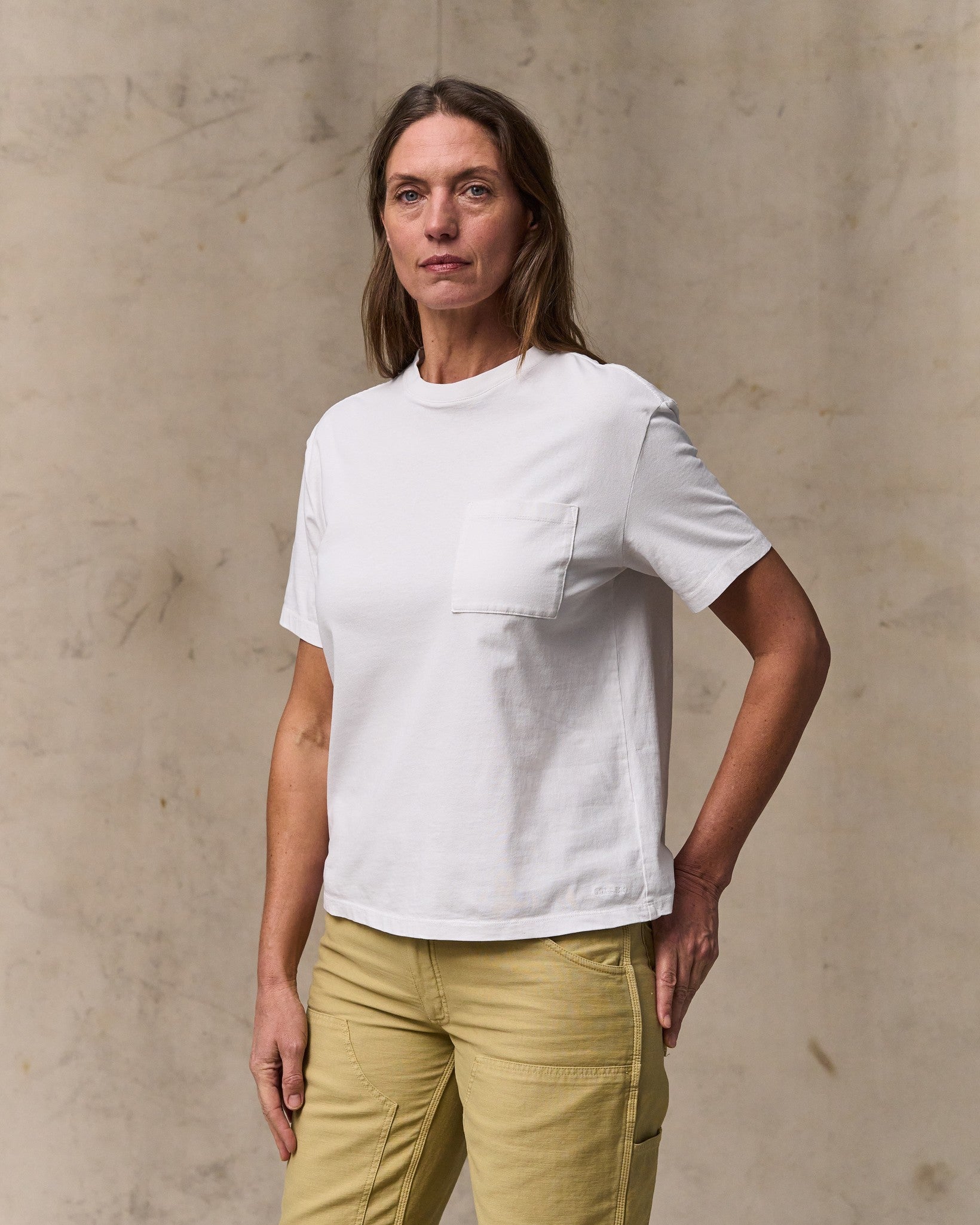 Women's Short Sleeve Pocket Tee - Bright White - Image 4