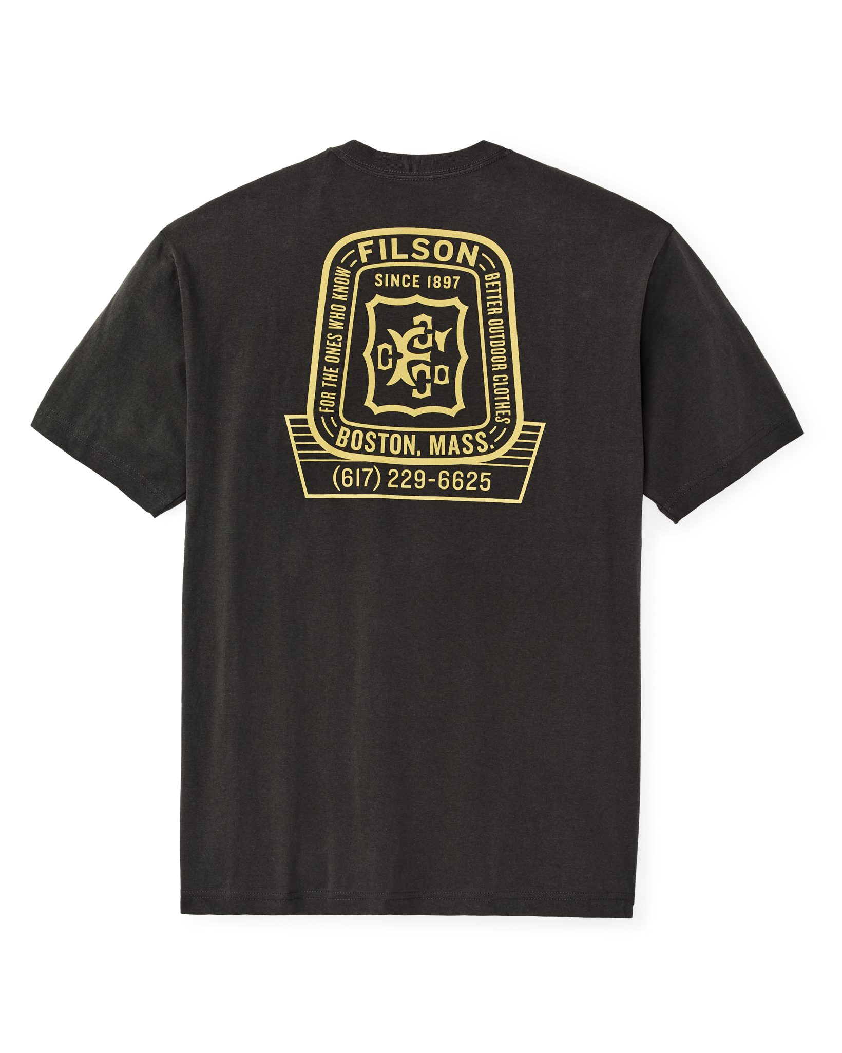 Boston Graphic Short Sleeve T-Shirt - Faded Black