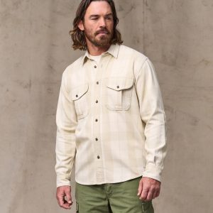 Vintage Wash Alaskan Guide Shirt - Sand / Stone Plaid
