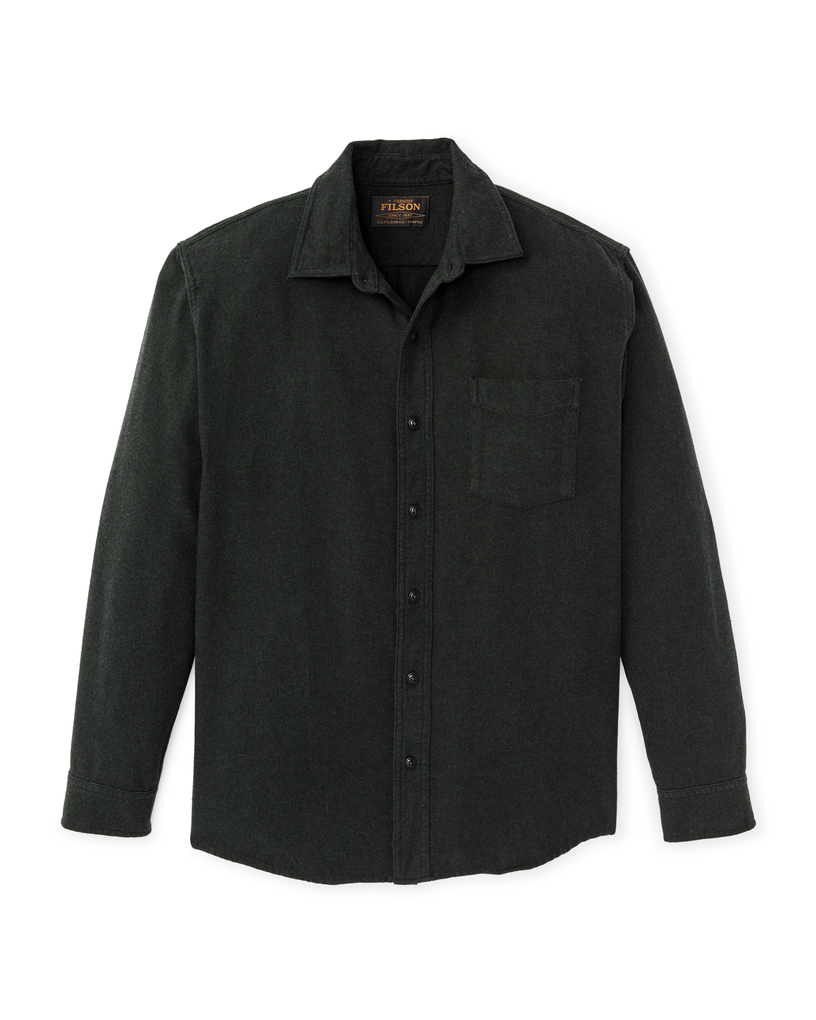 Rustic Flannel Shirt - Dark Moss Heather - Image 4