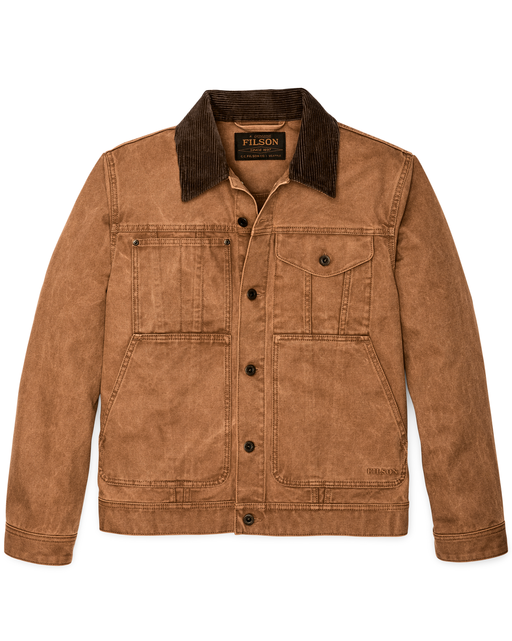 Rustic Canvas Short Cruiser Jacket - Whiskey - Image 6