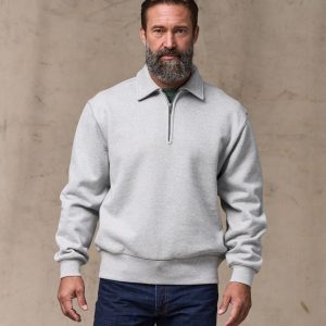 14-oz. Heritage Fleece Quarter Zip - Gray Heather