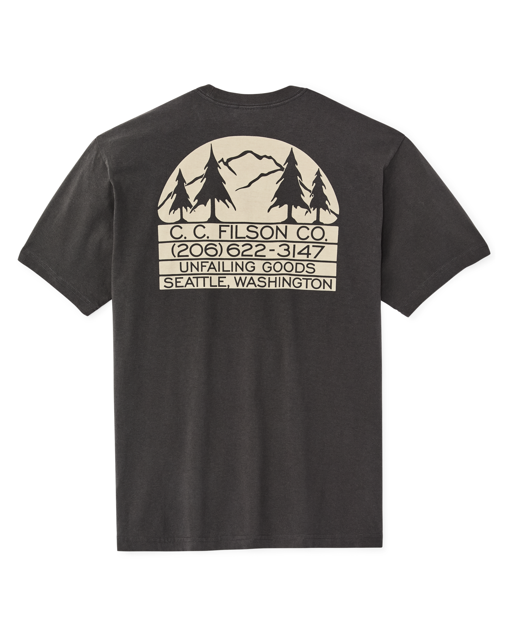 Seattle Short Sleeve Graphic T-Shirt - Faded Black