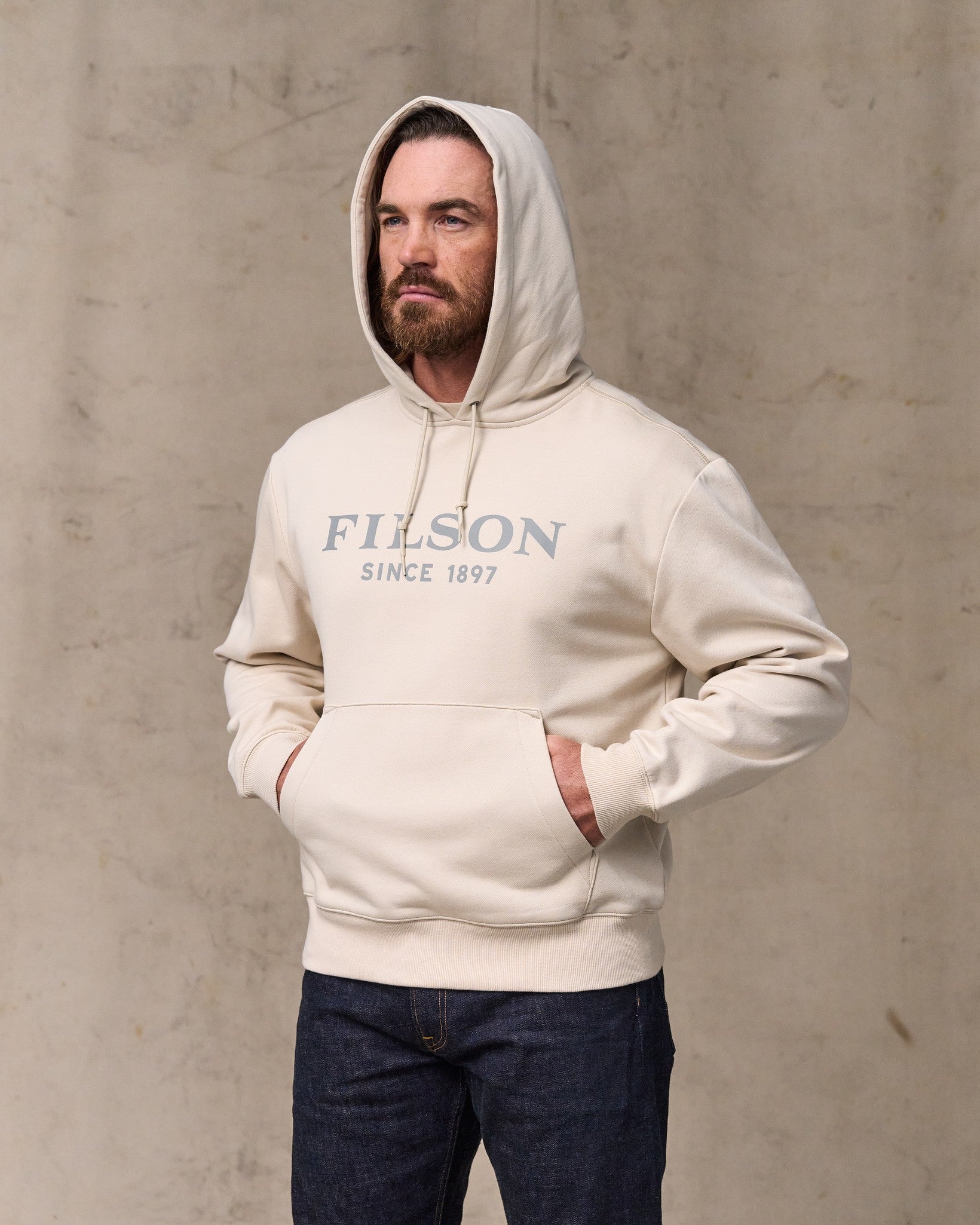 Filson Graphic Hoodie - Oatmeal - Image 5