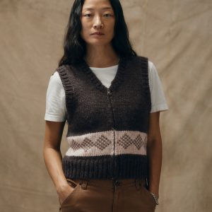Women's Wool Vest - Dark Brown