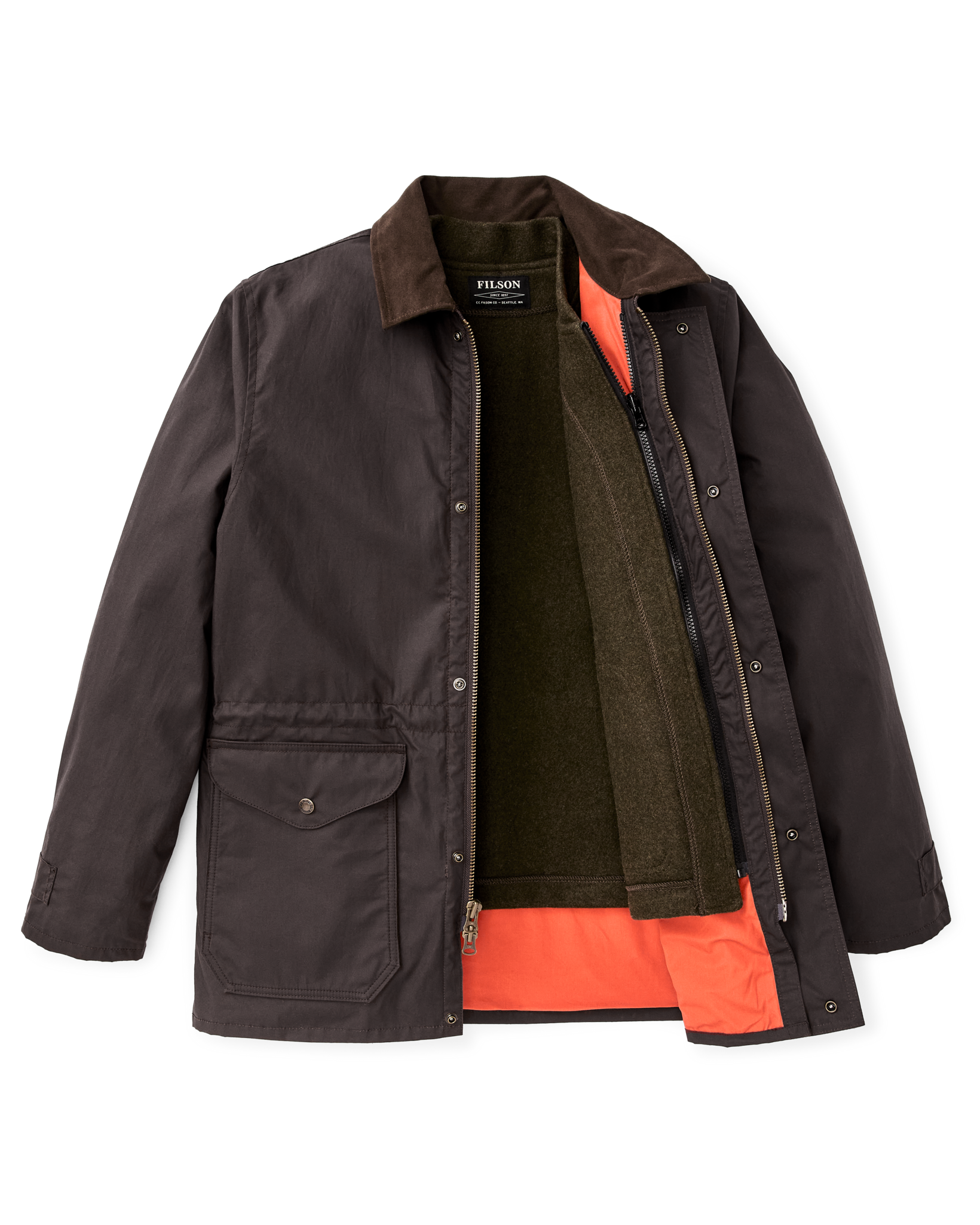 Dry Wax Mile Marker Coat - Dark Brown - Image 7