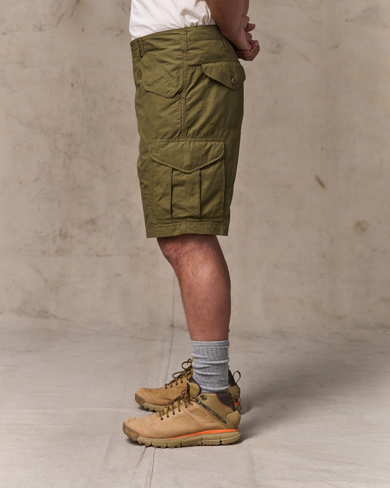 Tropical Poplin Cargo Short - Military Olive - Image 3