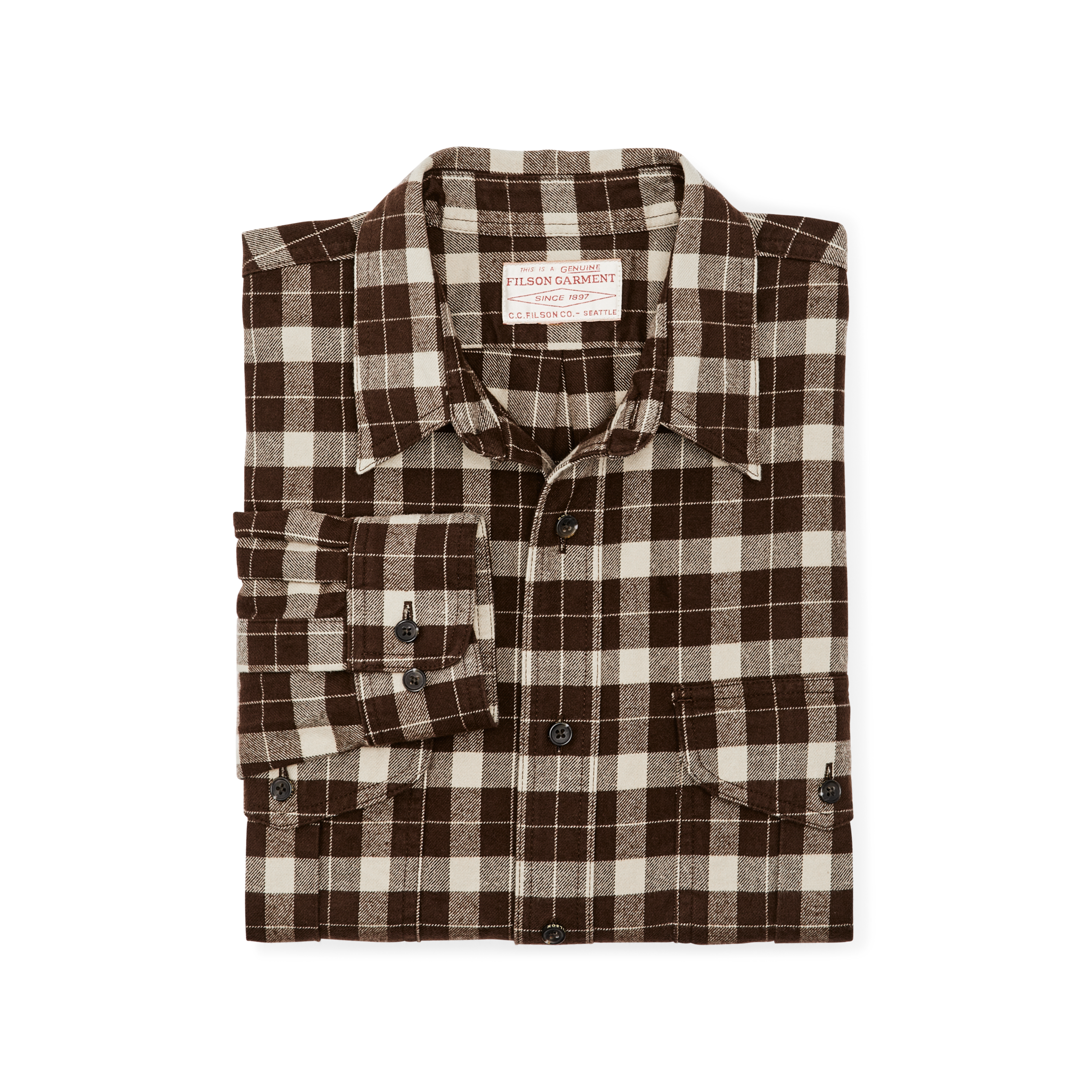 Alaskan Guide Shirt - Brown / Cream Plaid - Image 4