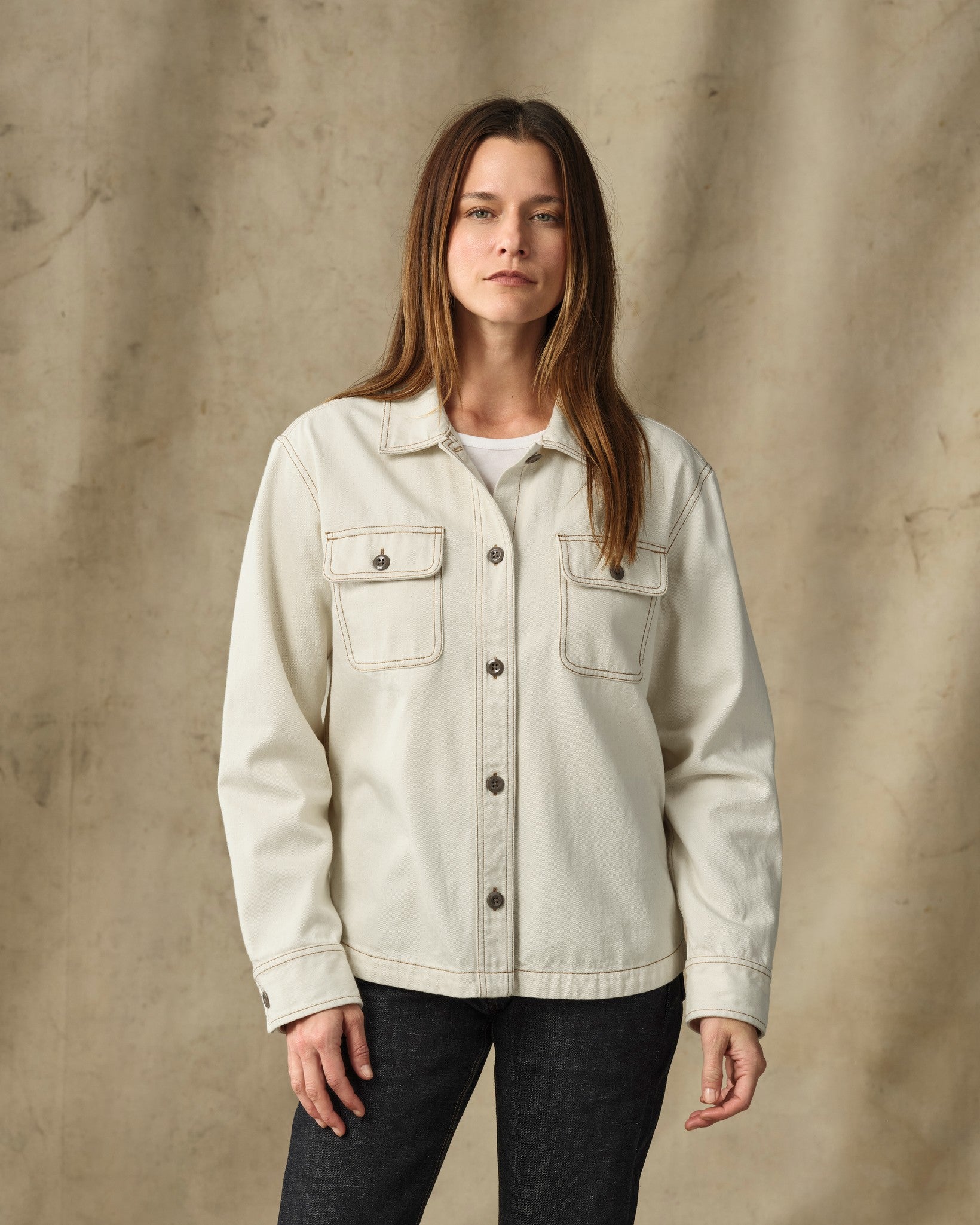 Women's Denim Shirt - Natural Seed