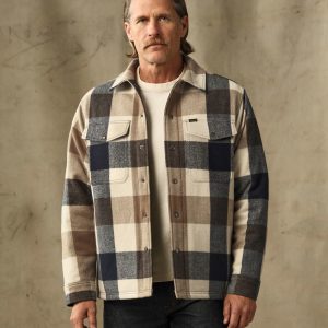 Spokane Insulated Jac-Shirt - Cream / Navy Plaid