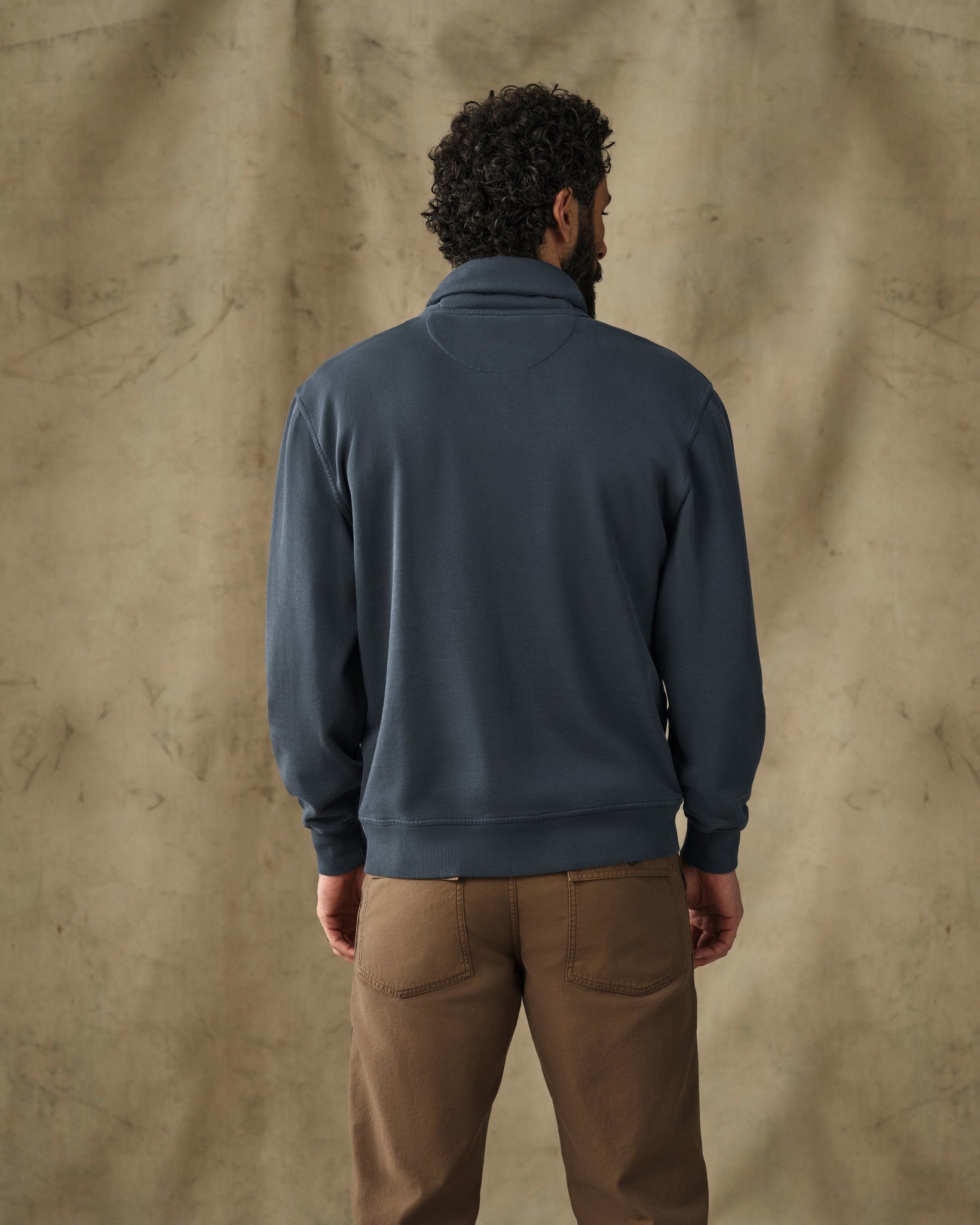 Field Knit Shawl-Neck Sweatshirt - Bluefin - Image 2