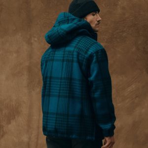 Alternative view of Mackinaw Wool Anorak - Blue / Black Plaid