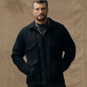 Mackinaw Wool Cruiser Jacket - Dark Navy / Solid