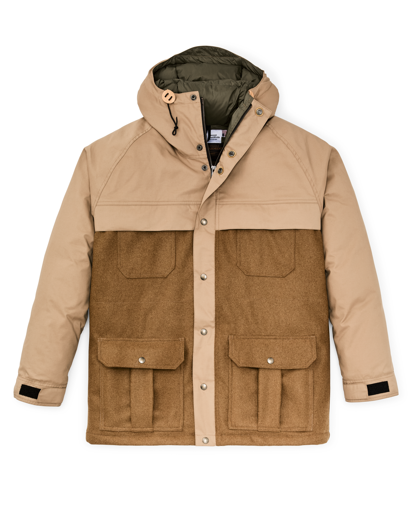 Filson X Crescent Down Works Parka - Dark Tan / Tan - Image 8