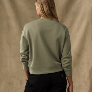 Alternative view of Women's French Terry Crewneck - Olive Branch