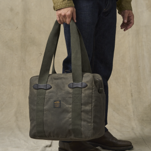 Tin Cloth Zipper Tote Bag - Otter Green