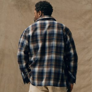 Alternative view of Wool Jac-shirt - Brown / Light Blue Multi Plaid