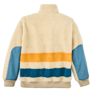 Alternative view of Women's Pile Fleece Popover - Yellow / Blue Blanket Stripe