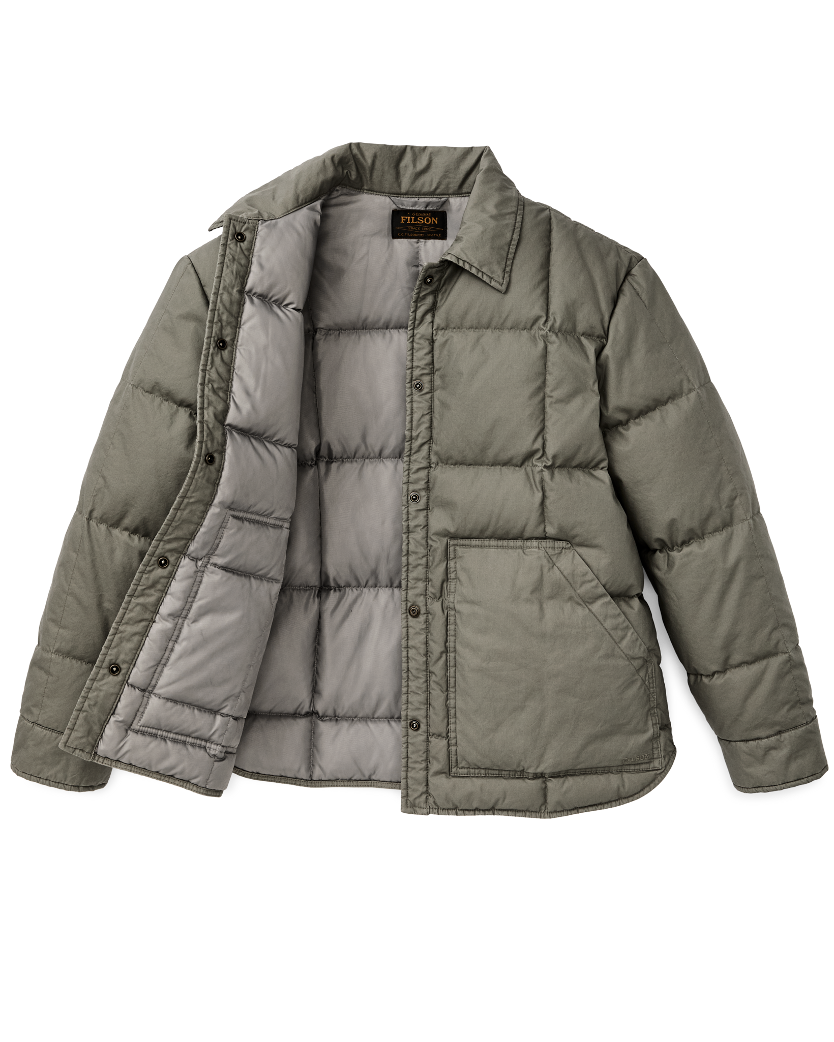 Women's Heritage Cotton Down Jacket - Smokey Olive - Image 5