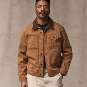 Rustic Canvas Short Cruiser Jacket - Whiskey