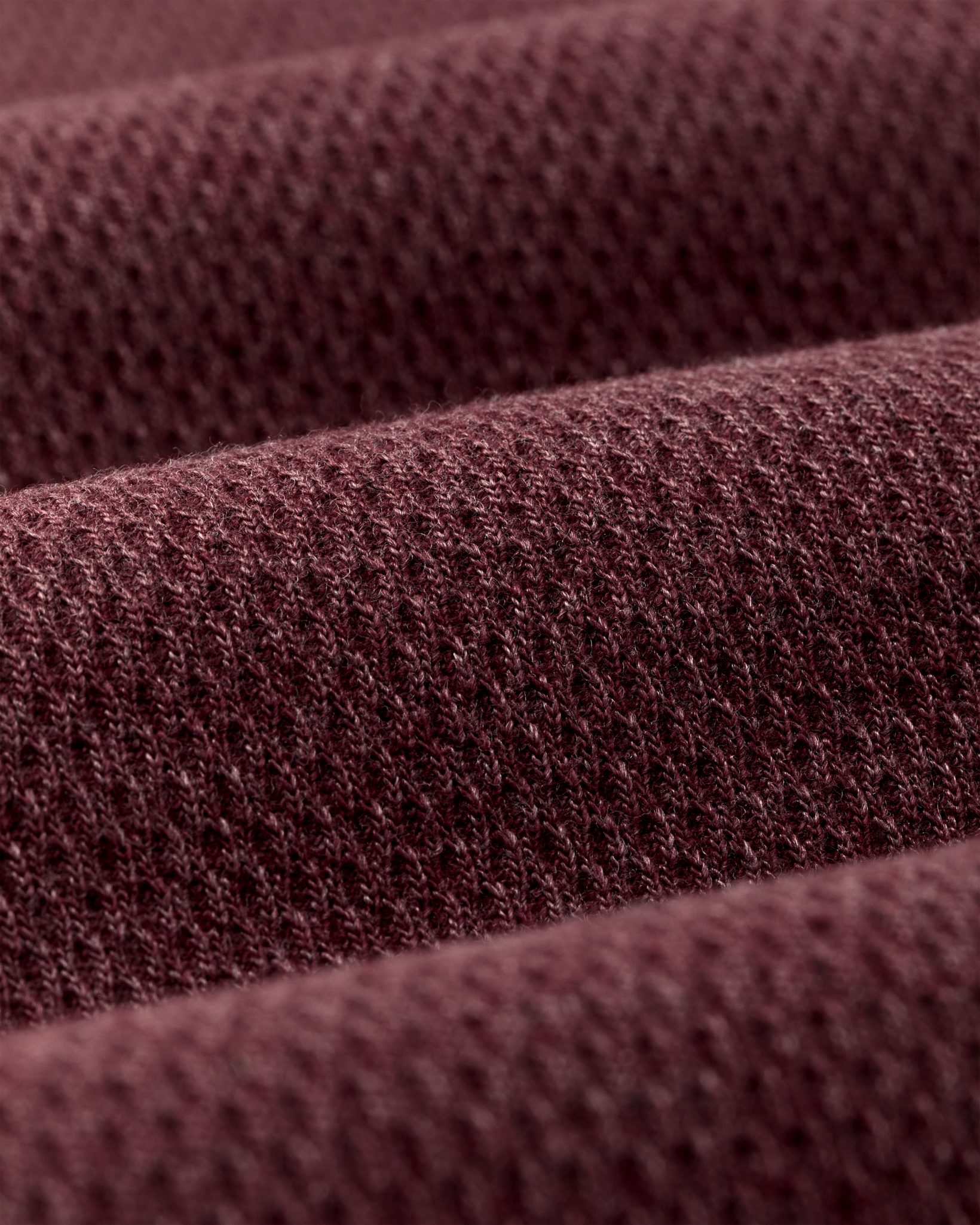 Waffle Knit Thermal Crewneck - Dark Port Heather - Image 7